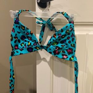 Leopard print bikini top